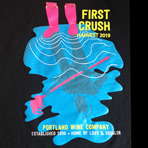 First Crush - Portland Wine Co. T-shirt print